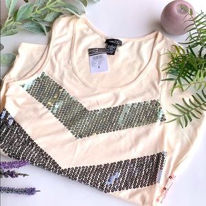 Women’s Dressy Sequins Tank top - small